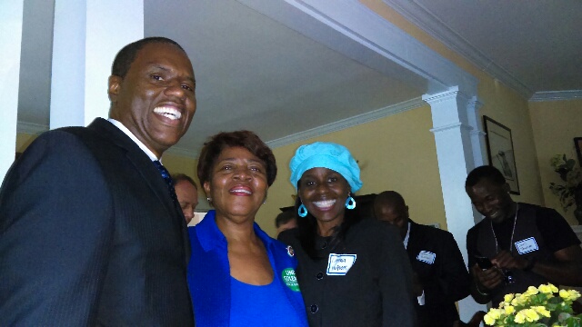 Lt. Governor, hopeful, Linda Coleman and Don and Cynthia McQueen